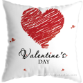 Valentine's Day heart shape printing decoration cushion